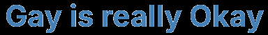 Gay is OK logo
